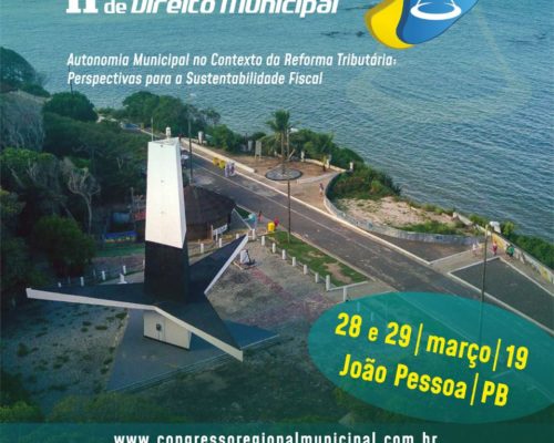 II Congresso Regional de Direito Municipal será realizado em João Pessoa