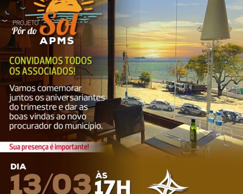 Primeira edição do Projeto Pôr do Sol deste ano acontecerá dia 13 de março