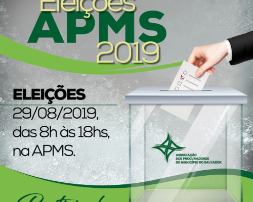 Eleições da APMS para biênio 2019-2021 acontecem dia 29 de agosto